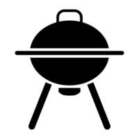 zwart vector barbecue icoon geïsoleerd Aan wit achtergrond