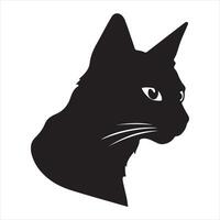 een zwart silhouet kat reeks vector