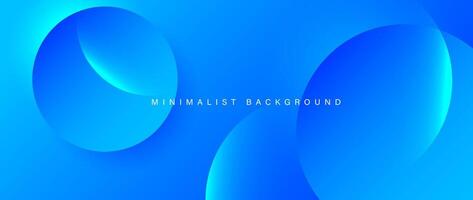 abstract minimalistische blauw achtergrond met circulaire elementen vector