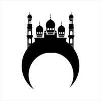 silhouetten moskee illustratie vector element
