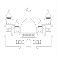 schets moskee illustratie vector element