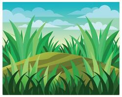 groen gras natuur ontwerp elementen vector illustratie