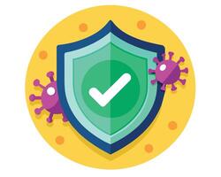 vector bewaker groen schild icoon antivirus Aan een wit achtergrond vector illustratie