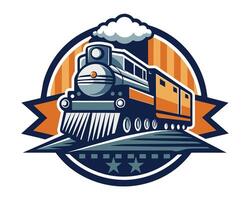 trein logistiek bedrijf logo vector illustratie Aan wit achtergrond