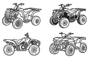 atv lijn kunst vector Aan wit achtergrond