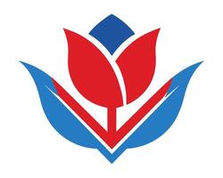 een logo dat bevat een tulp figuur vector illustratie