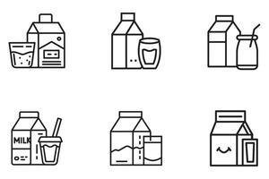melk en melk glas schets vector Aan wit achtergrond illustratie