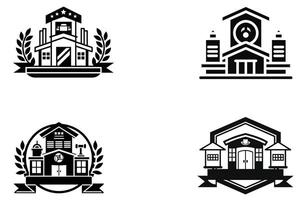 huis bedrijf logo Aan een wit achtergrond vector illustratie