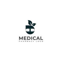 creatief medisch apotheek logo ontwerp vector sjabloon.