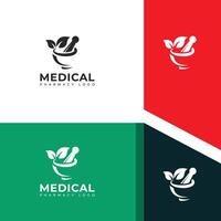 creatief medisch apotheek logo ontwerp vector sjabloon.