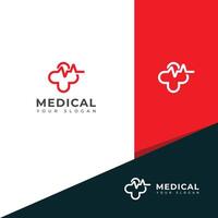 creatief modern medisch logo ontwerp. vector
