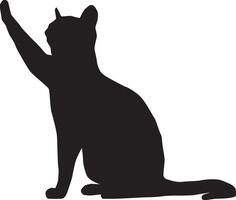 silhouet van een kat vol lichaam illustratie vector