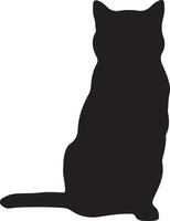 silhouet van een kat vol lichaam illustratie vector