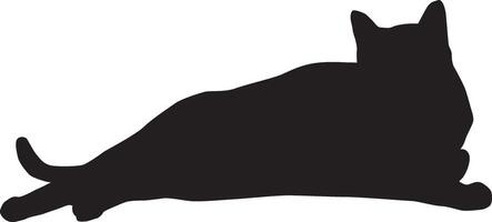 silhouet van een kat vol lichaam illustratie vector