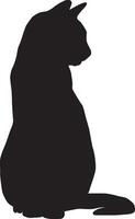 silhouet van een kat vol lichaam illustratie vector