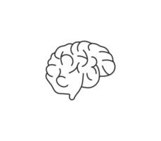 brein, menselijk hersenen icoon. vector illustratie.