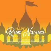 gelukkig RAM navami cultureel banier Hindoe festival verticaal post wensen viering kaart RAM navami viering achtergrond vector