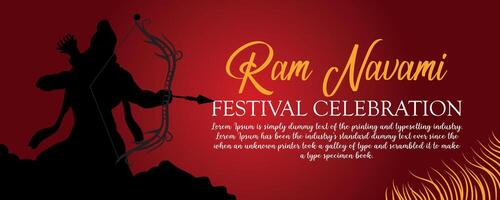 gelukkig RAM navami cultureel banier Hindoe festival verticaal post wensen viering kaart RAM navami viering achtergrond vector