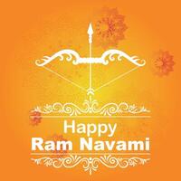 gelukkig RAM navami cultureel banier Hindoe festival verticaal post wensen viering kaart RAM navami viering achtergrond RAM navami groeten geel beige achtergrond Indisch hindoeïsme festival vector