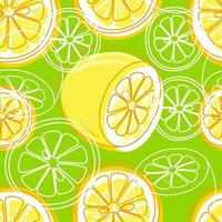 citroen citrus fruit naadloos patroon vector