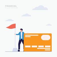 mensen Holding credit kaart betaling concept illustratie vector