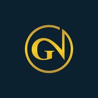 alfabet brieven initialen monogram logo gn of ng, g en n.illustratie vector