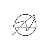 een eerste handschrift logo vector