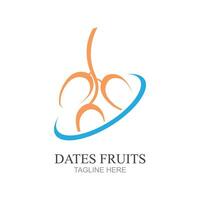 vector illustratie van datums fruit logo ontwerp