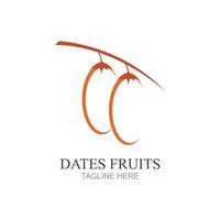 vector illustratie van datums fruit logo ontwerp