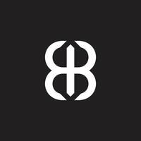 brief bb gemakkelijk gekoppeld meetkundig lijn logo vector