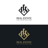 vector echt landgoed bouw eigendom huis logo