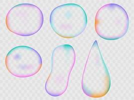 doorzichtig vloeistof bubbel vorm breking vector