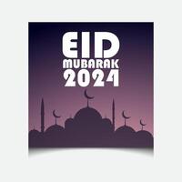 minimaal creatief aanstaande eid al fitr sociaal media post ontwerp in 2024, eid post ontwerp, Islamitisch festival dag vector