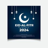 minimaal creatief aanstaande eid al fitr sociaal media post ontwerp in 2024, eid post ontwerp, Islamitisch festival dag vector