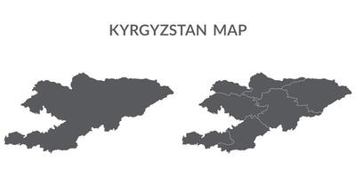 Kirgizië kaart. kaart van Kirgizië in grijs reeks vector
