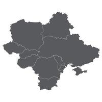 oostelijk Europa land kaart. kaart van oostelijk Europa in grijs kleur. vector