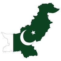 Pakistan kaart. kaart van Pakistan met Pakistan vlag vector