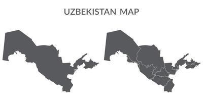 Oezbekistan kaart. kaart van Oezbekistan in grijs reeks vector