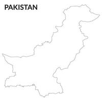 Pakistan kaart. kaart van Pakistan in wit kleur vector