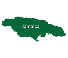 Jamaica kaart. kaart van Jamaica in groen kleur vector