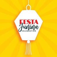 vlak geel stijl festa Junina achtergrond vector