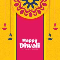 etnisch Indisch stijl gelukkig diwali kaart banier achtergrond vector illustratie