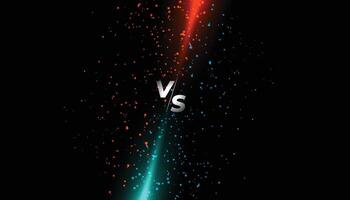 rood en blauw licht fonkeling versus vs scherm vector