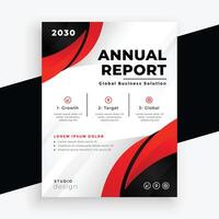 elegant rood bedrijf jaar- verslag doen van brochure sjabloon ontwerp vector