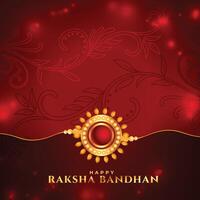 glanzend raksha bandhan gelegenheid achtergrond met rakhi ontwerp vector