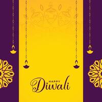 gemakkelijk diwali poster met diya en tekst ruimte in helder kleuren vector