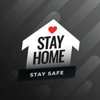 blijven huis en blijven veilig advies achtergrond vector