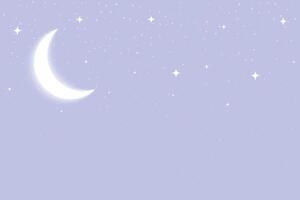 gloeiend maan en sterren achtergrond met tekst ruimte vector