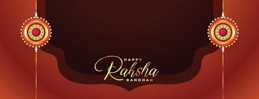 Hindoe festival raksha bandhan vakantie banier met rakhi ontwerp vector