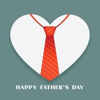 vaders dag concept achtergrond met stropdas en hart vector